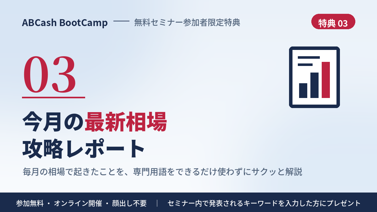 特典③ 今月の最新相場攻略レポート